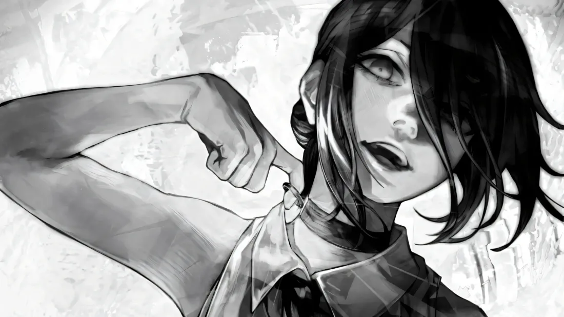 3k蕾塞壁纸｜电锯人背景图片 - 黑白手绘「哲风壁纸」