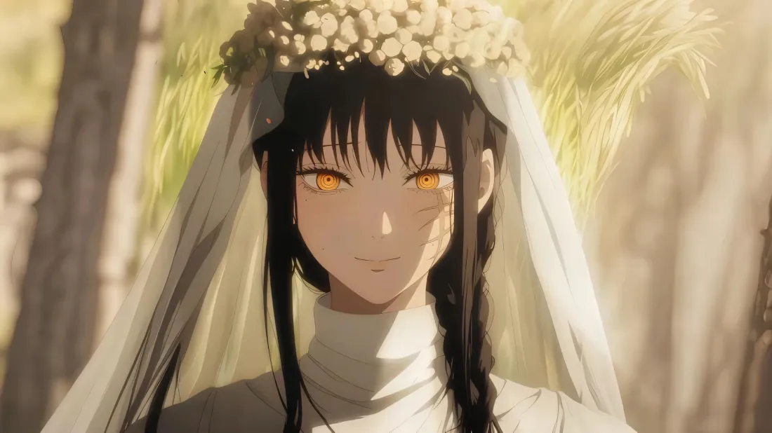 3k三鹰朝壁纸｜户外背景图片 - 电锯人婚纱造型「哲风壁纸」