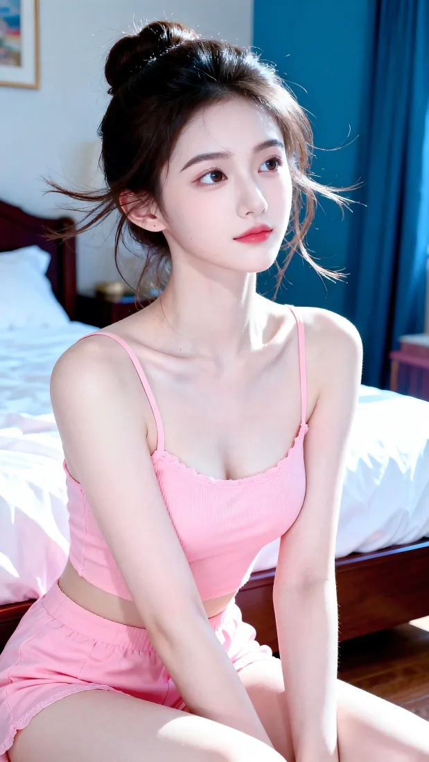 清纯美女手机壁纸｜手机背景图片 - 粉色穿搭「哲风壁纸」