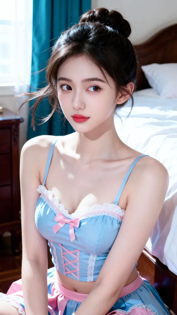 清纯美女手机壁纸｜室内背景图片 - 甜系少女「哲风壁纸」