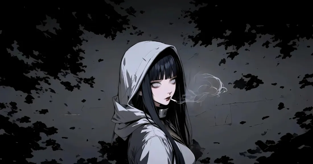 3k日向雏田壁纸｜火影忍者背景图片 - 暗系酷感「哲风壁纸」