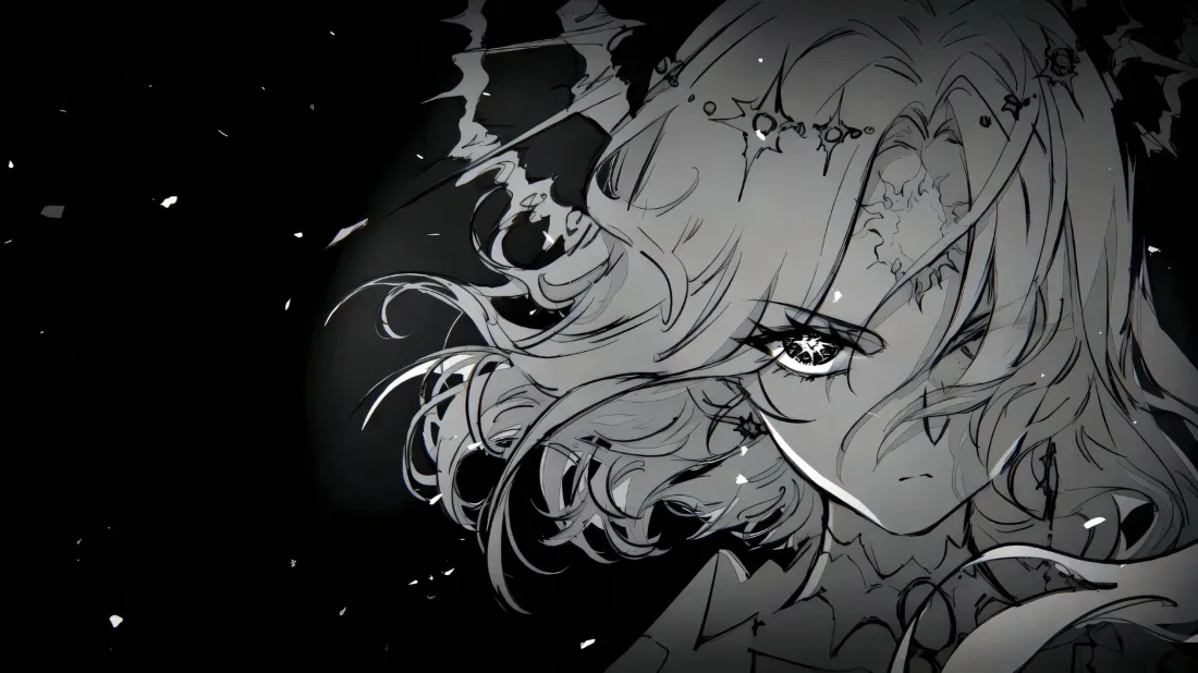 3k暗黑少女壁纸｜暗黑背景图片 - 破碎星眸「哲风壁纸」