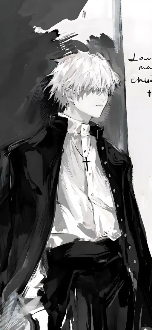 五条悟手机壁纸｜西装背景图片 - 二次元「哲风壁纸」