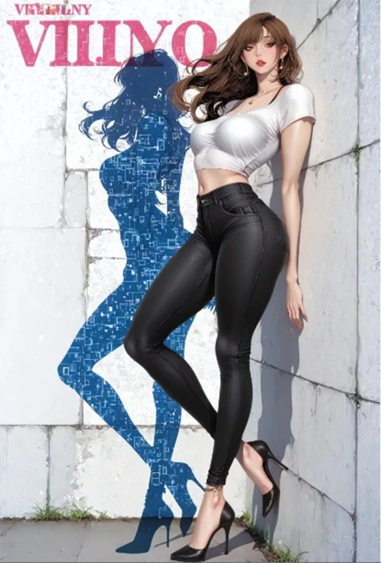 御姐手机壁纸｜街头墙面背景图片 - 紧身穿搭都市丽人「哲风壁纸」