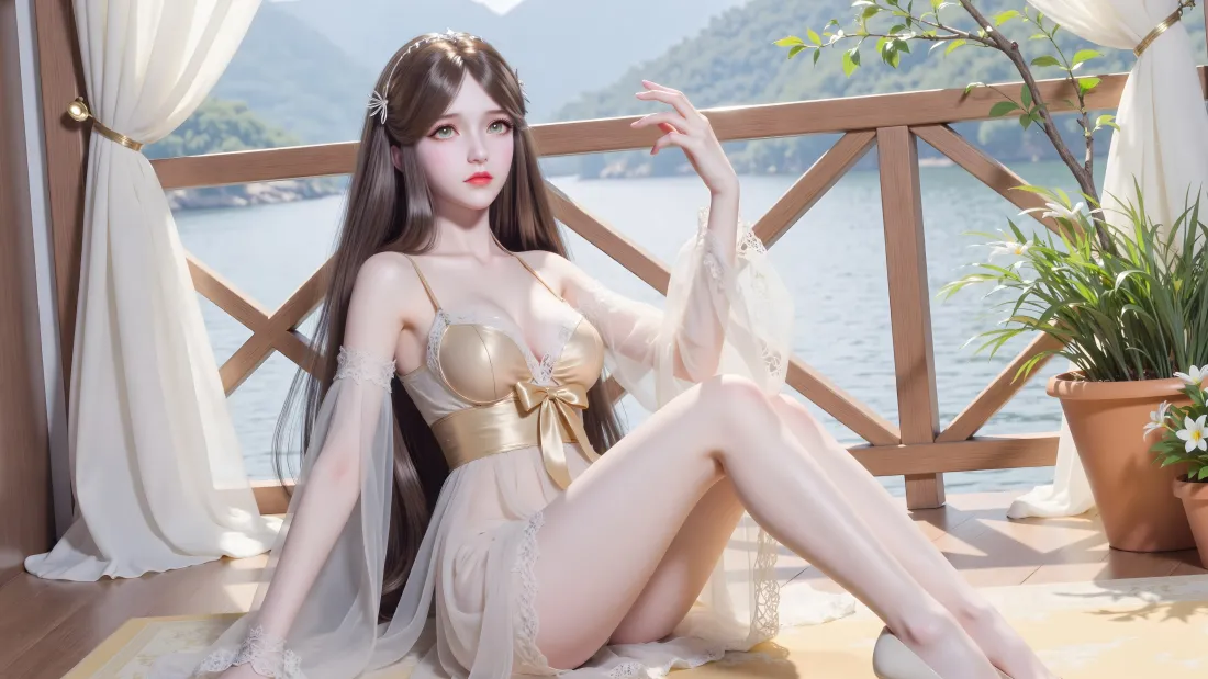 10k宁荣荣壁纸｜斗罗大陆背景图片 - 阳台湖景「哲风壁纸」