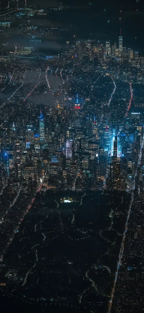 城市夜景手机壁纸｜都市背景图片 - 高空俯瞰「哲风壁纸」