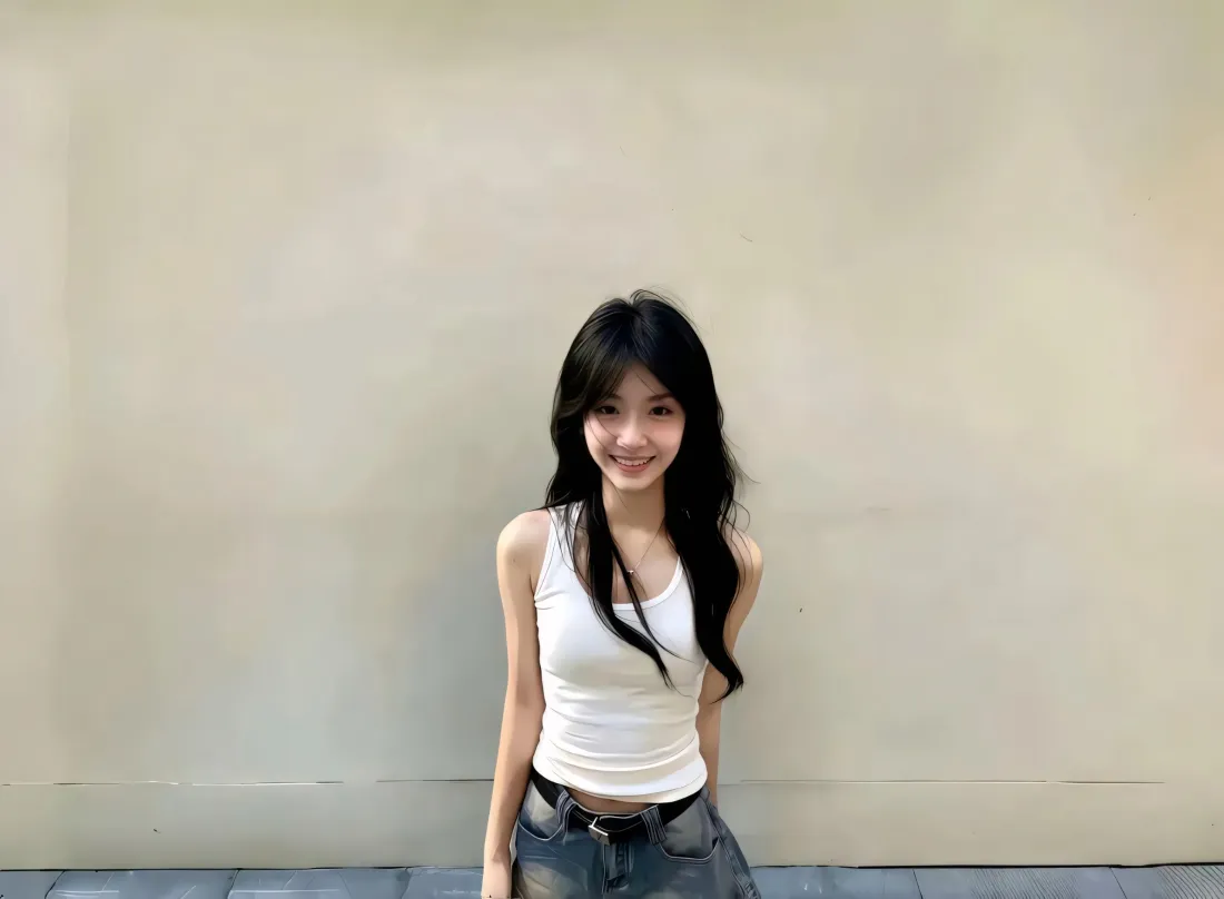 3k清纯美女壁纸｜简约纯色背景图片 - 日常穿搭「哲风壁纸」