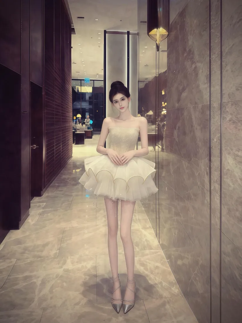 芭蕾少女手机壁纸｜轻奢走廊背景图片 - 气质高跟鞋「哲风壁纸」