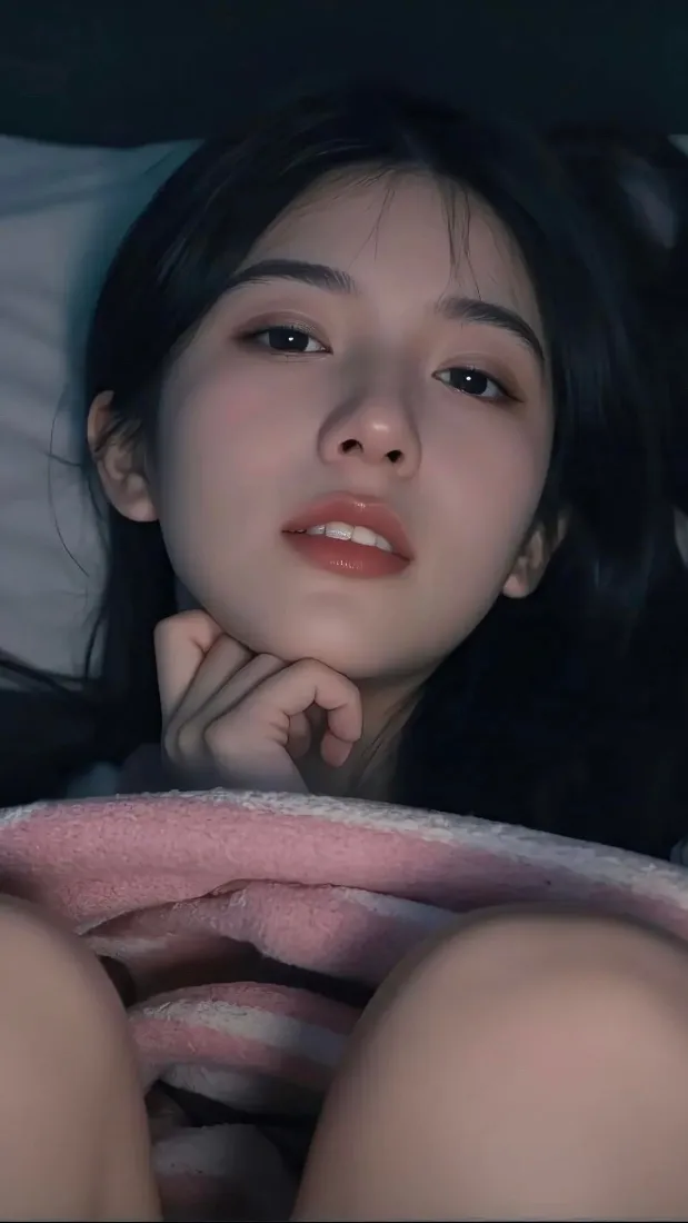 清纯女生手机壁纸｜卧室背景图片 - 慵懒晚间「哲风壁纸」