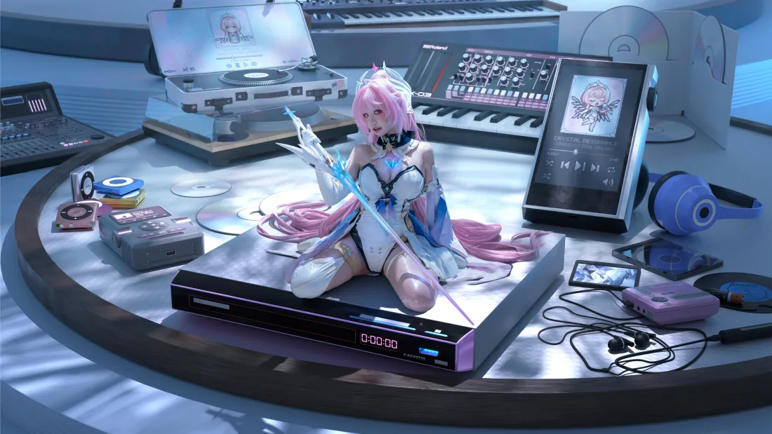 6k爱莉希雅壁纸｜音乐背景图片 - 数字专辑「哲风壁纸」