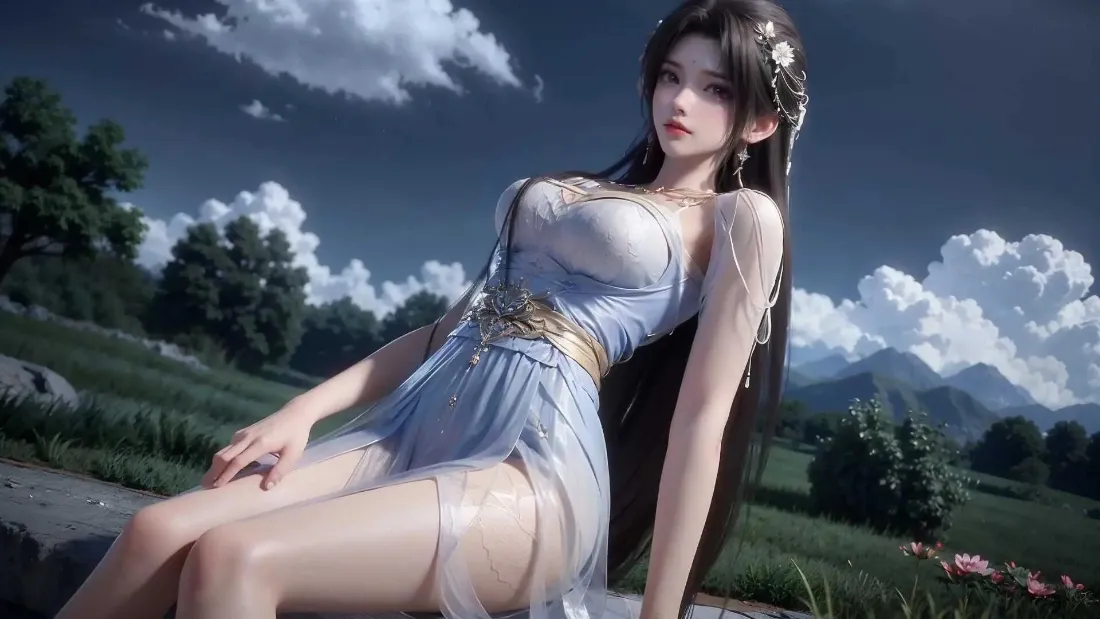 2k古风美女壁纸｜户外山野背景图片 - 平板「哲风壁纸」