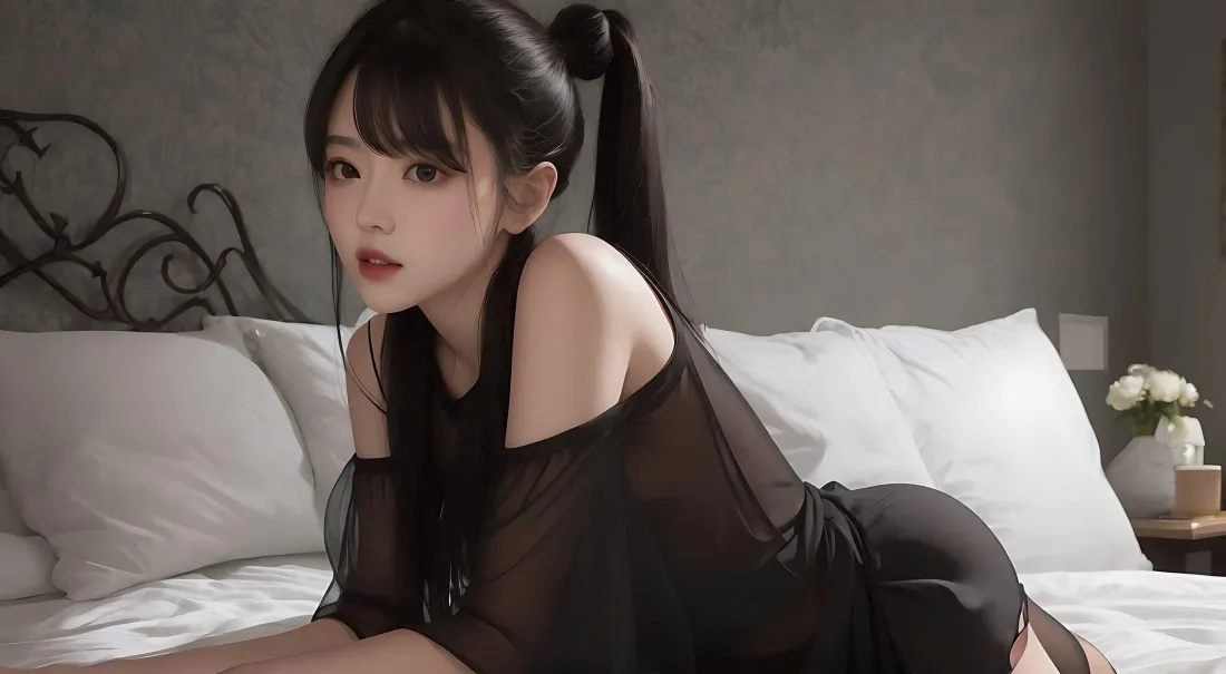 3k黑衣少女壁纸｜平板背景图片 - 二次元「哲风壁纸」