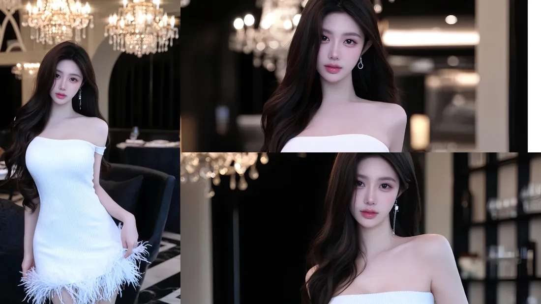 5k白裙美女壁纸｜室内轻奢背景图片 - 平板使用「哲风壁纸」