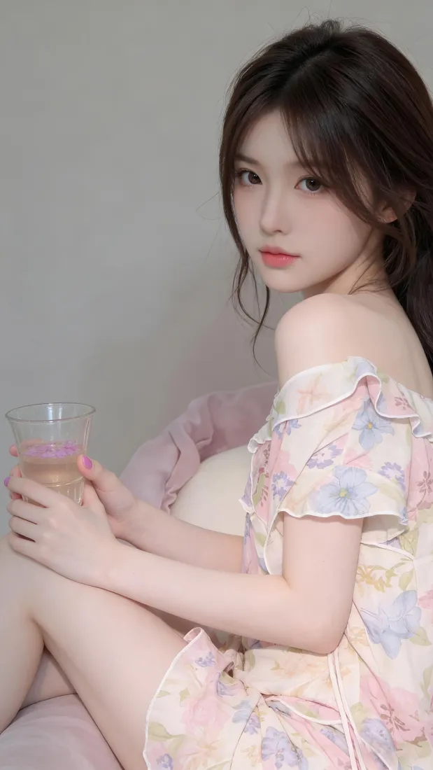 清纯美女手机壁纸｜简约背景图片 - 甜系少女「哲风壁纸」