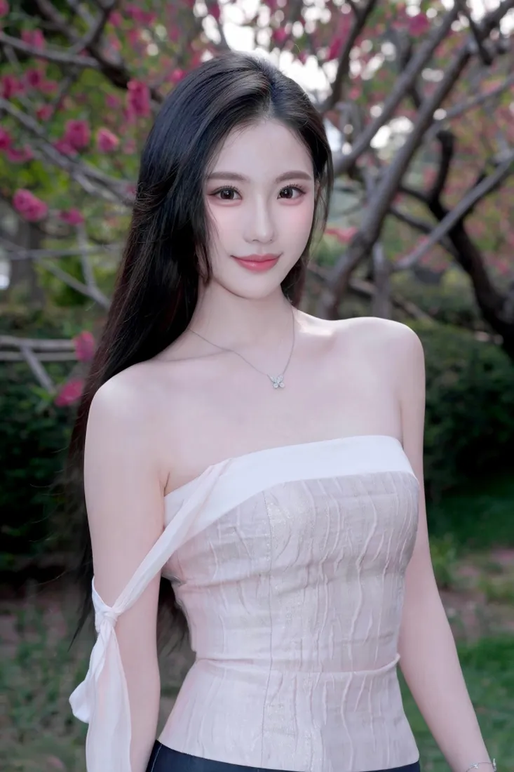 清纯美女手机壁纸｜户外背景图片 - 春日赏花「哲风壁纸」