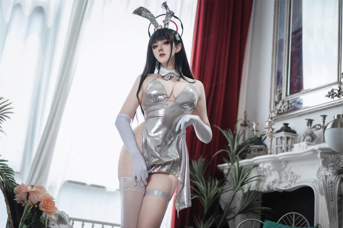 5k飞鸟马时壁纸｜cosplay背景图片 - 银色兔女郎「哲风壁纸」