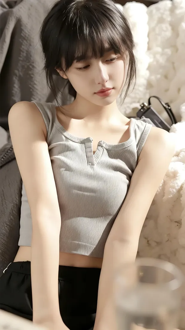 清纯少女手机壁纸｜室内背景图片 - 休闲氛围感「哲风壁纸」