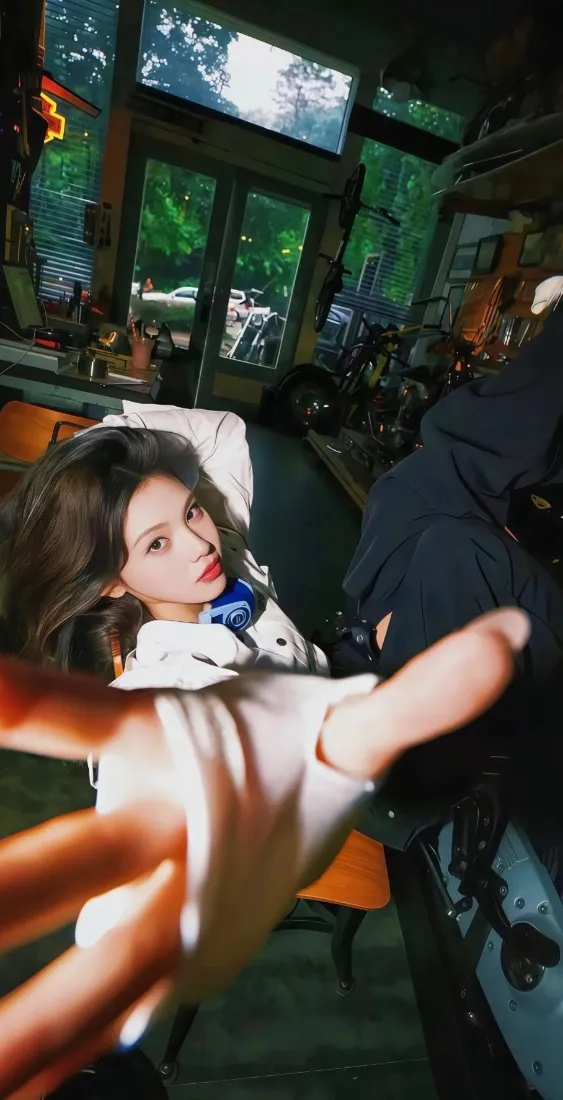 美女手机壁纸｜手机背景图片 - 靠窗氛围感少女「哲风壁纸」