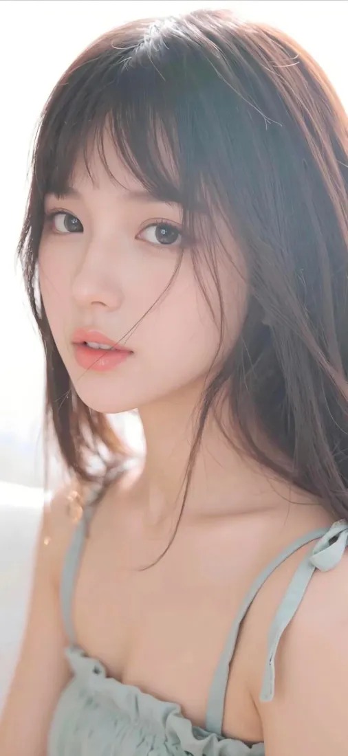 清纯长发美女手机壁纸｜清新背景图片 - 手机「哲风壁纸」