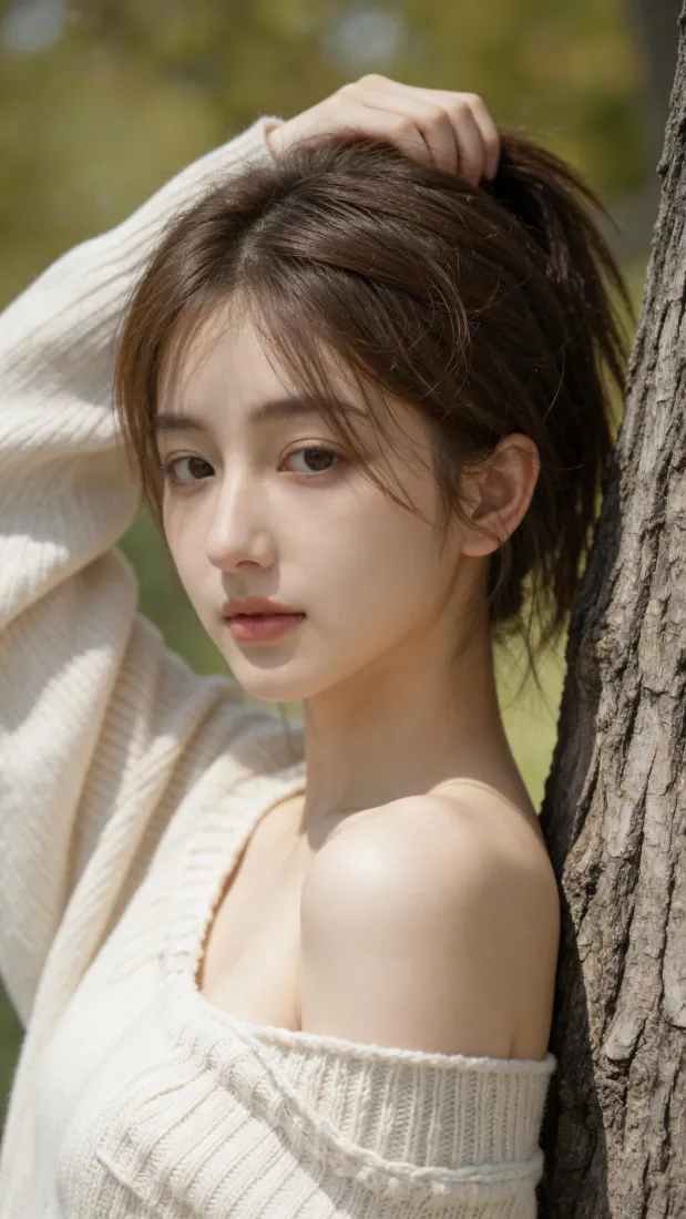 清纯美女手机壁纸｜户外背景图片 - 清新氛围感「哲风壁纸」