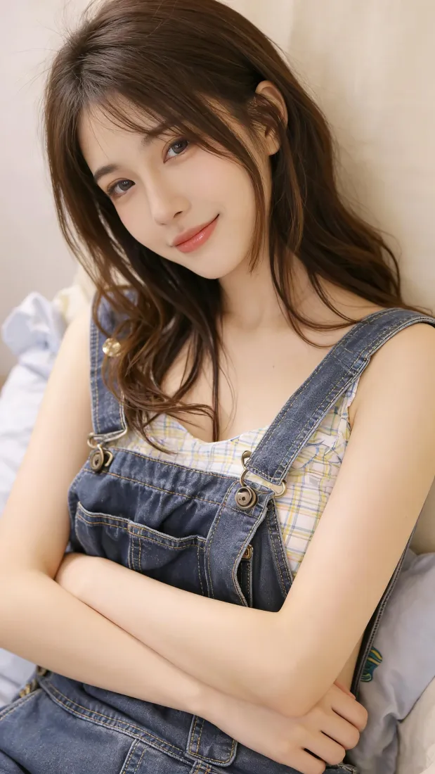 清纯美女手机壁纸｜室内休闲背景图片 - 邻家少女「哲风壁纸」