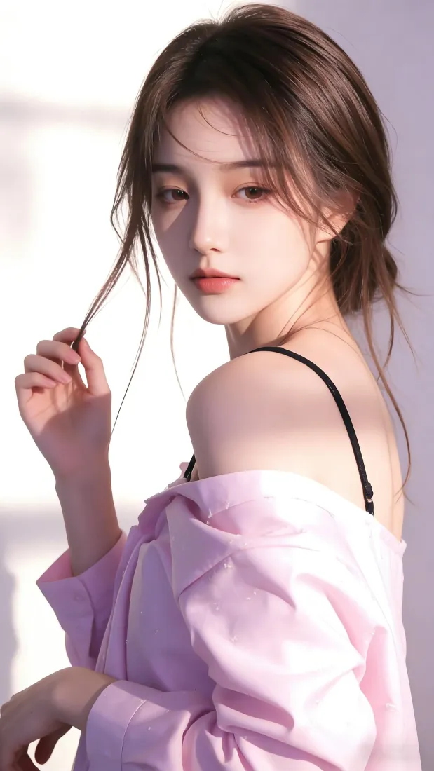 清纯美女手机壁纸｜简约背景图片 - 温柔氛围感「哲风壁纸」