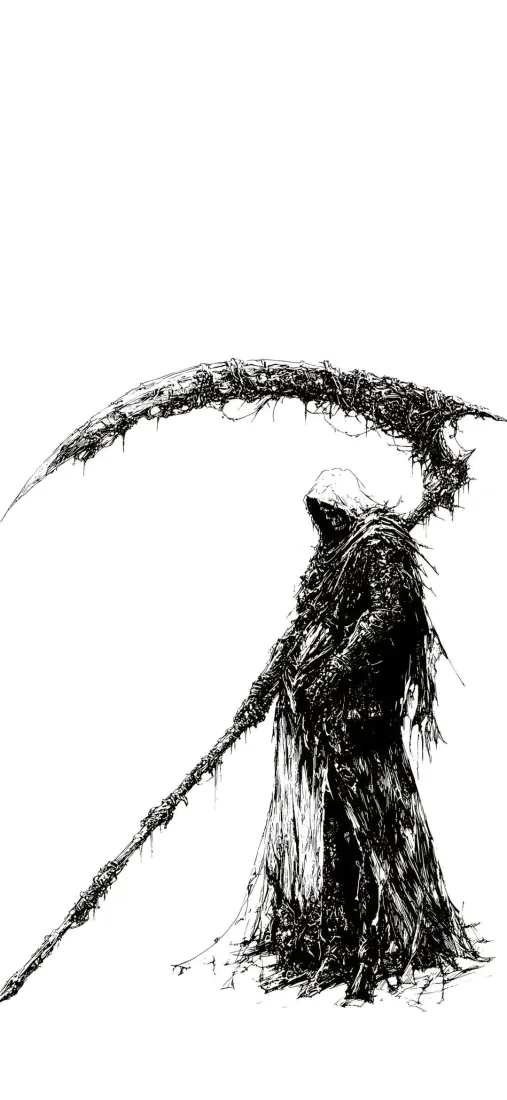 死神手机壁纸｜暗黑背景图片 - 黑袍镰刀「哲风壁纸」