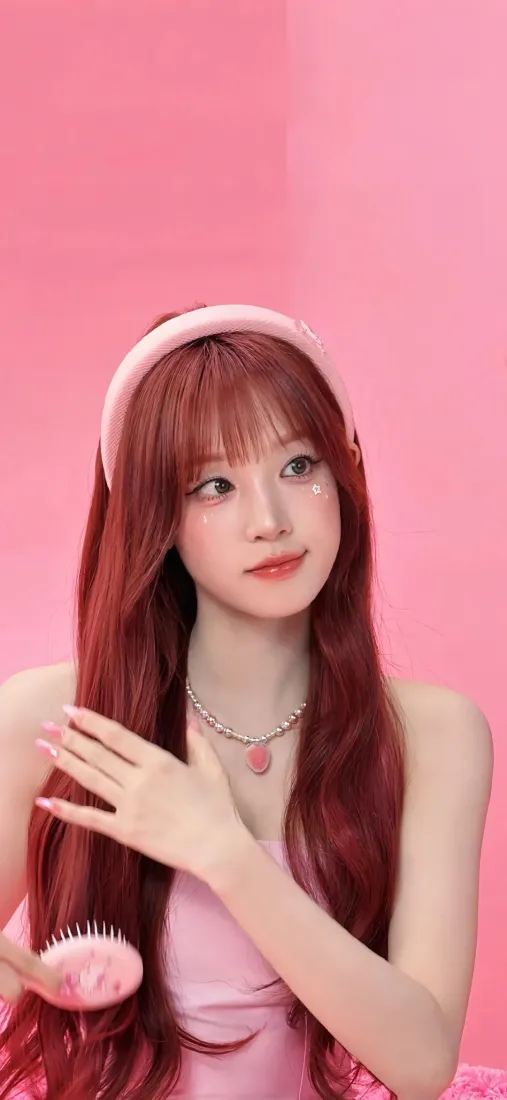 宋雨琦手机壁纸｜粉发背景图片 - 甜美偶像「哲风壁纸」