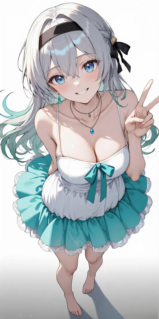 流萤手机壁纸｜手机背景图片 - 银发蓝眼二次元少女「哲风壁纸」