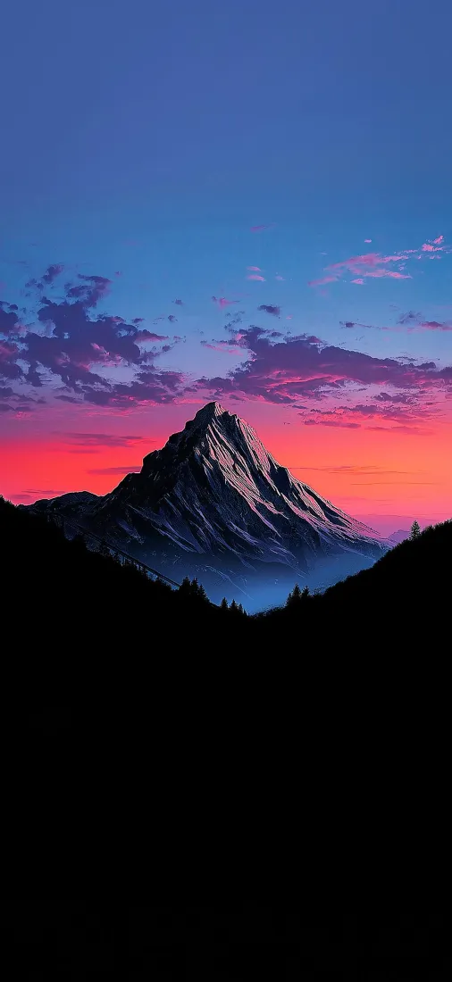雪山手机壁纸｜黄昏背景图片 - 手机「哲风壁纸」