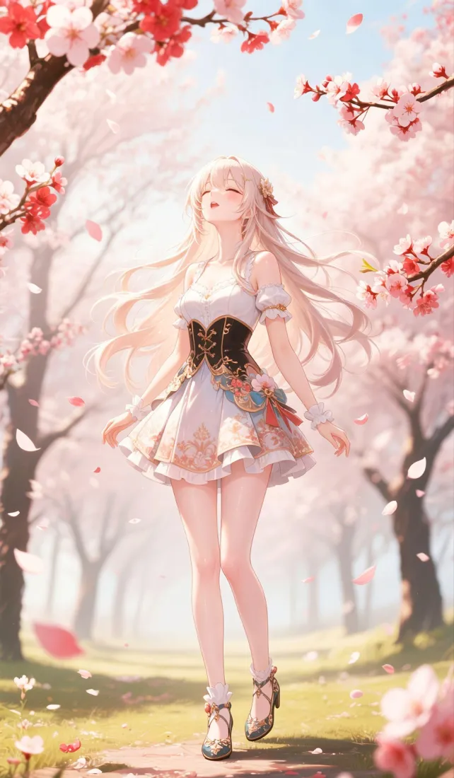 樱花少女手机壁纸｜春日背景图片 - 清新竖屏手机「哲风壁纸」