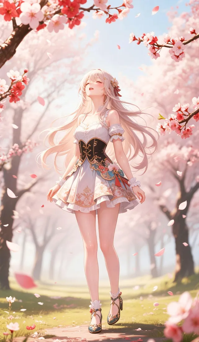 二次元少女手机壁纸｜樱花背景图片 - 春日赏花「哲风壁纸」