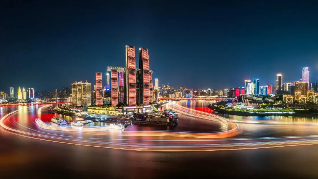 3k重庆壁纸｜城市夜景背景图片 - 来福士广场「哲风壁纸」