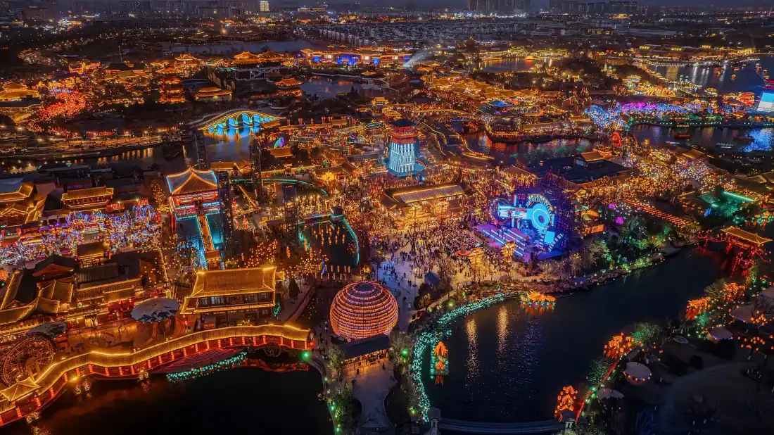 3k开封夜景壁纸｜古城风光背景图片 - 文旅夜游「哲风壁纸」