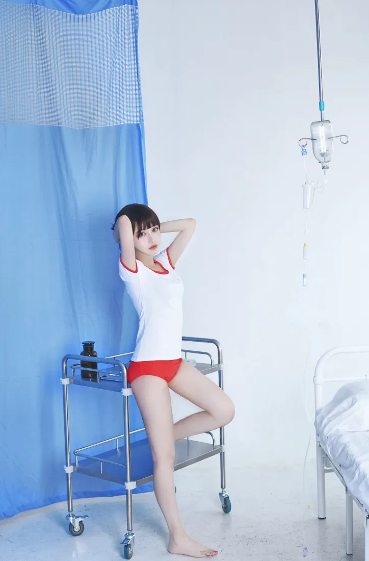 Shika小鹿鹿手机壁纸｜cosplay背景图片 - 体操服少女「哲风壁纸」