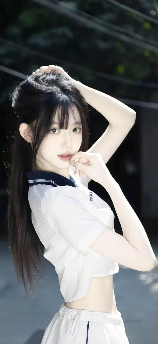 清纯美女手机壁纸｜户外夜景背景图片 - 高清「哲风壁纸」