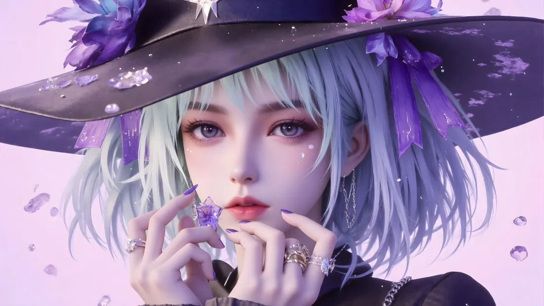 5k圣采儿壁纸｜神印王座背景图片 - 紫调美少女「哲风壁纸」