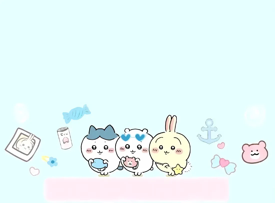 4k吉伊卡哇壁纸｜清新背景图片 - 可爱卡通「哲风壁纸」