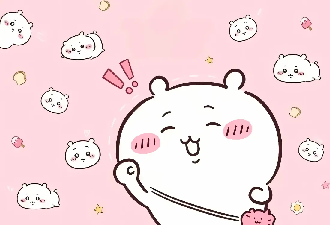 4k吉伊卡哇壁纸｜粉色背景图片 - 软萌Chiikawa「哲风壁纸」