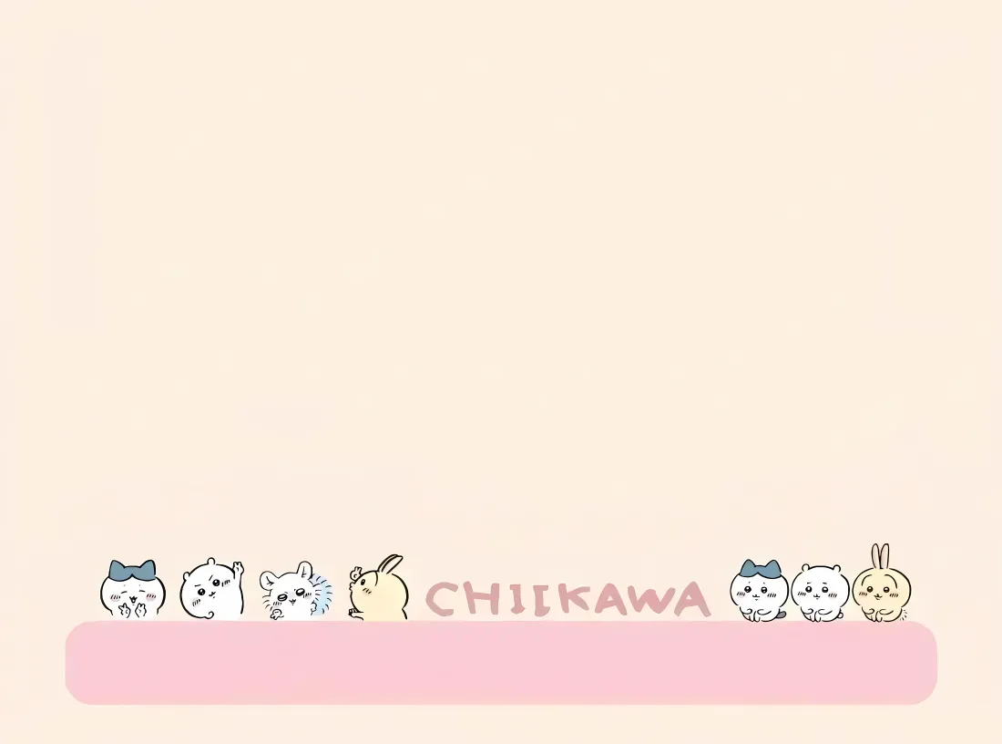 4k吉伊卡哇壁纸｜简约浅黄背景图片 - 软萌可爱「哲风壁纸」