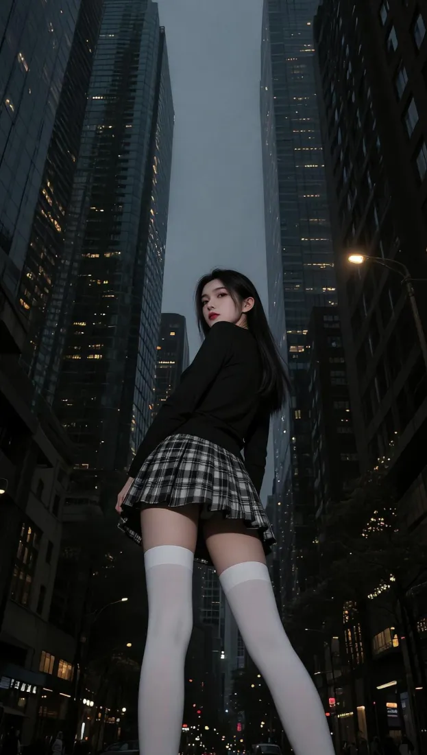 长腿美女手机壁纸｜都市夜景背景图片 - 氛围感「哲风壁纸」