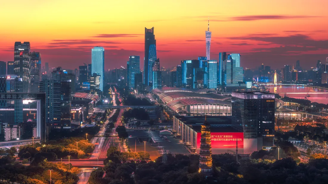 7k广州城市壁纸｜黄昏背景图片 - 都市天际线「哲风壁纸」