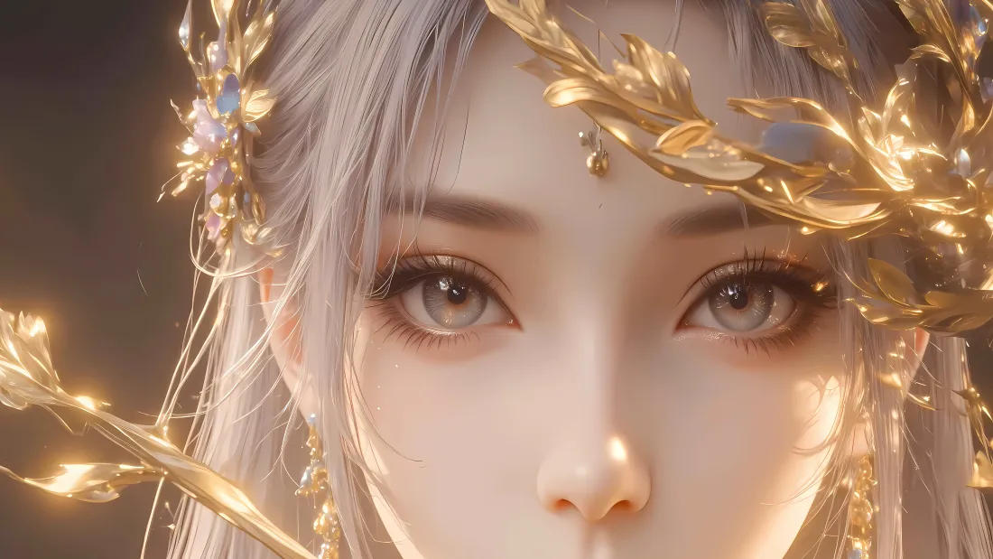 7k小医仙壁纸｜斗破苍穹背景图片 - 银发金饰「哲风壁纸」