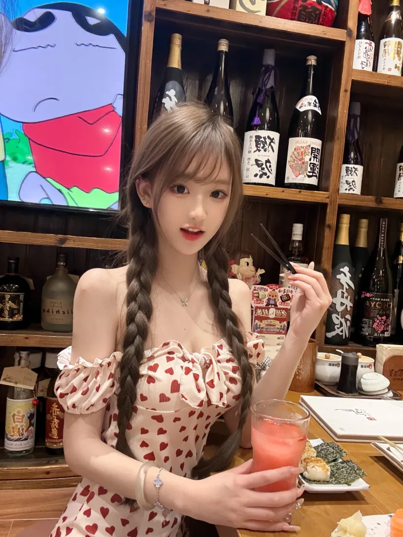 甜美少女手机壁纸｜手机背景图片 - 居酒屋休闲「哲风壁纸」