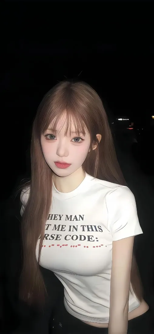 长发美女手机壁纸｜黑色背景图片 - 纯欲女生「哲风壁纸」