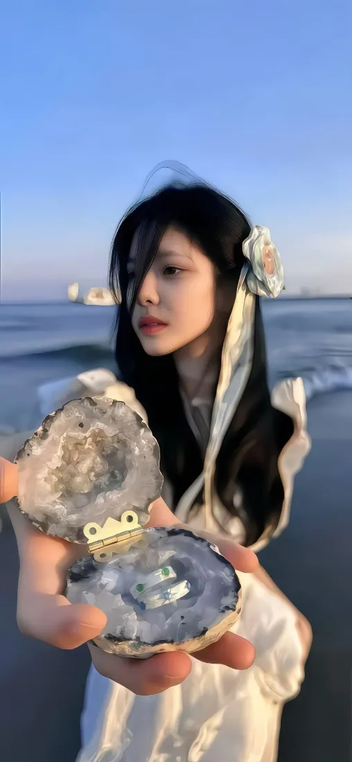 海边美女手机壁纸｜清新背景图片 - 温柔治愈「哲风壁纸」