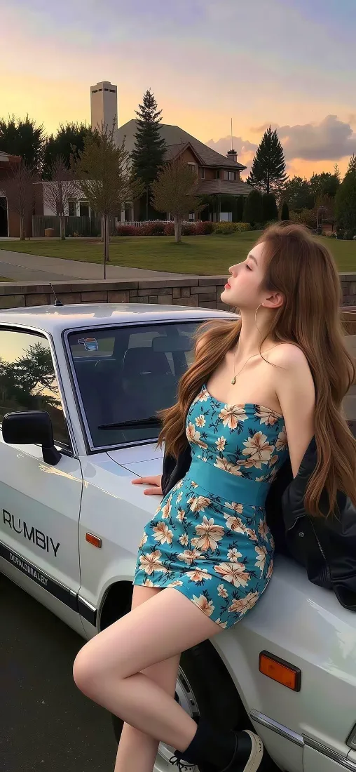 赵露思手机壁纸｜休闲氛围感背景图片 - 黄昏郊外街景「哲风壁纸」