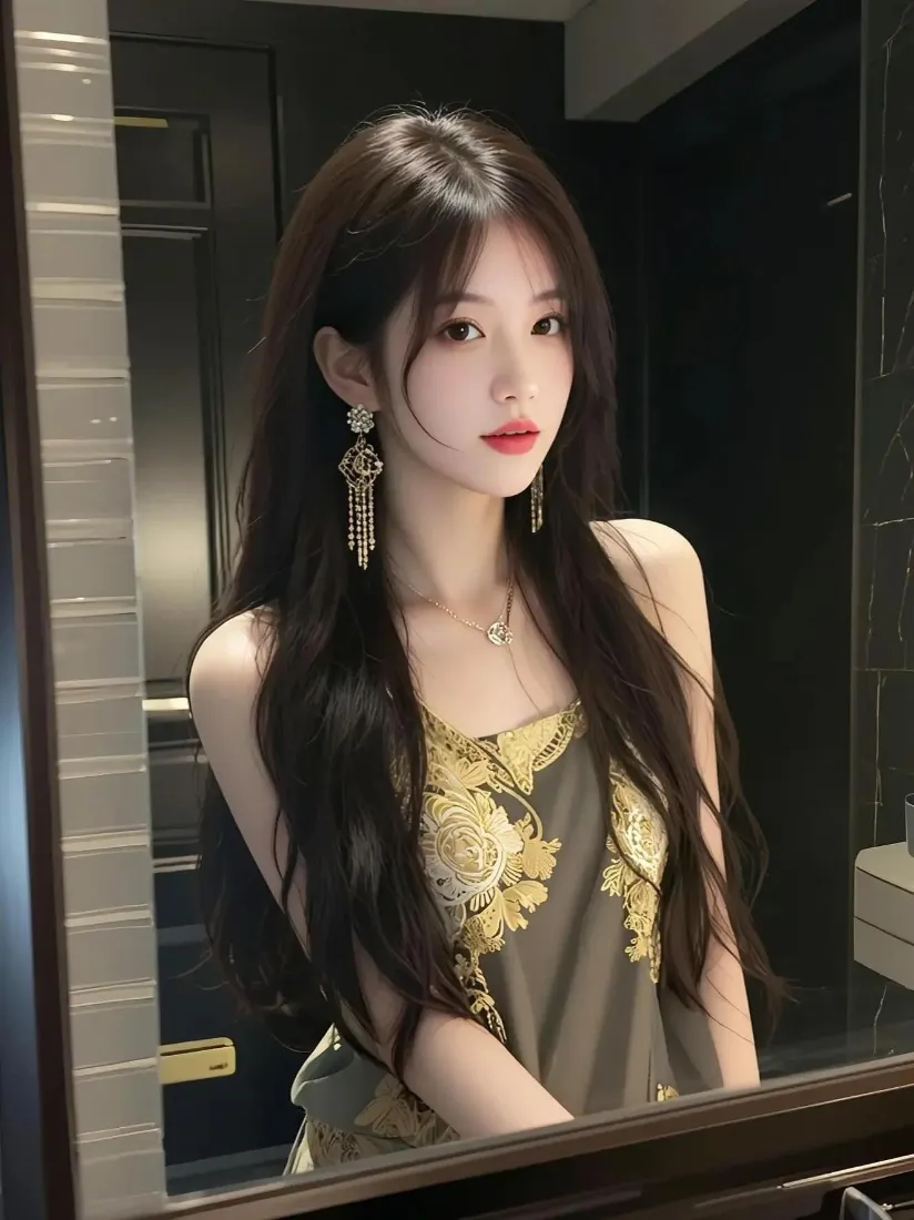 气质美女手机壁纸｜对镜自拍背景图片 - 性感御姐「哲风壁纸」