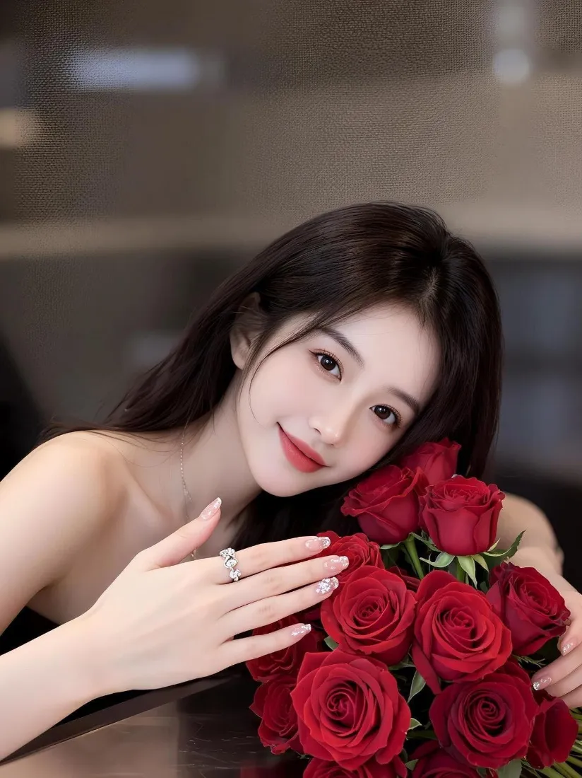 气质美女手机壁纸｜氛围感背景图片 - 红玫瑰「哲风壁纸」