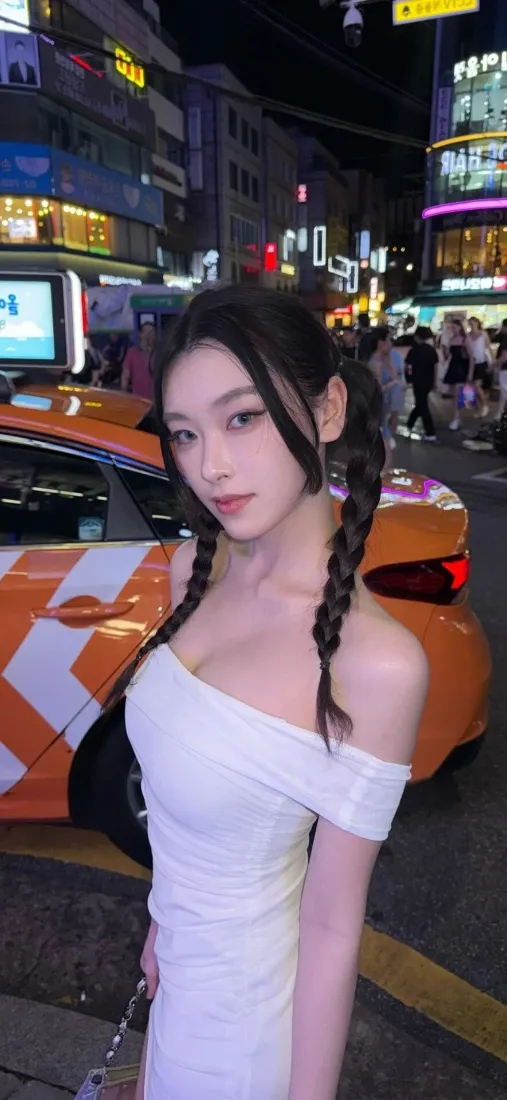 美女手机壁纸｜夜市背景图片 - 街头街拍「哲风壁纸」